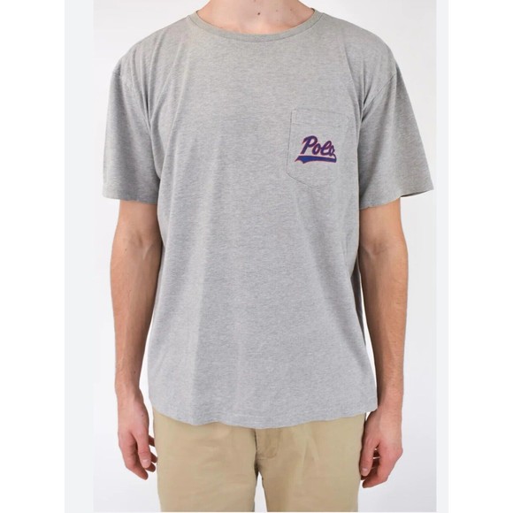 Ralph Lauren printed t-shirt‎ Pocket Gray Size Medium New With Tags - Picture 1 of 5